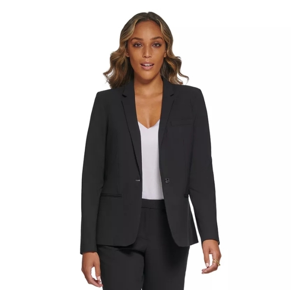 Black tie one-button blazer black NWT - Picture 4 of 16